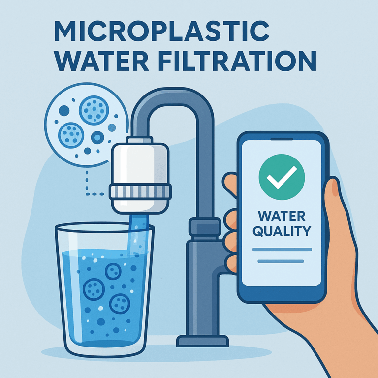 Smart technology filtering microplastic from water to protect health